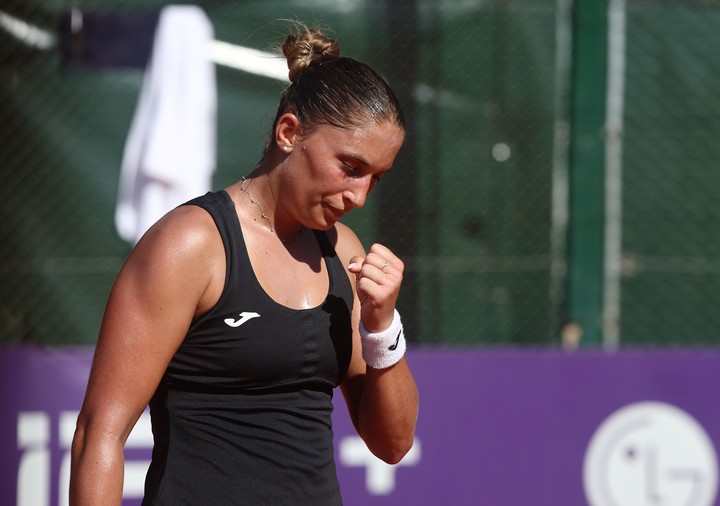 Panna Udvardy en el WTA 125 de Buenos Aires.