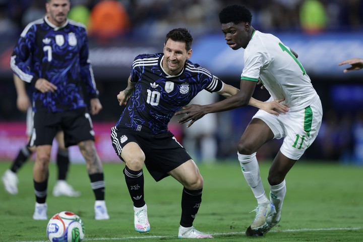 Argentina le ganó con lo justo a Mauritania (EFE/ Adán González).