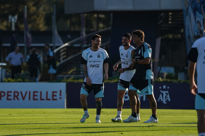 Argentina se entrenó en el predio de Ezeiza. (Foto: Santi García Díaz)