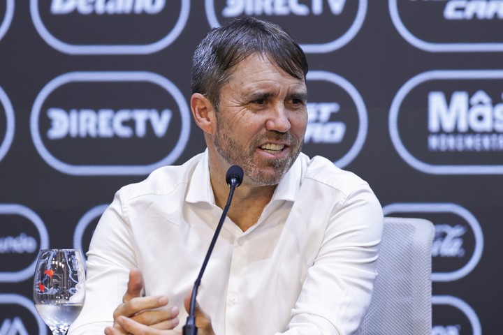 Eduardo Coudet durante su presentación en River. (EFE)