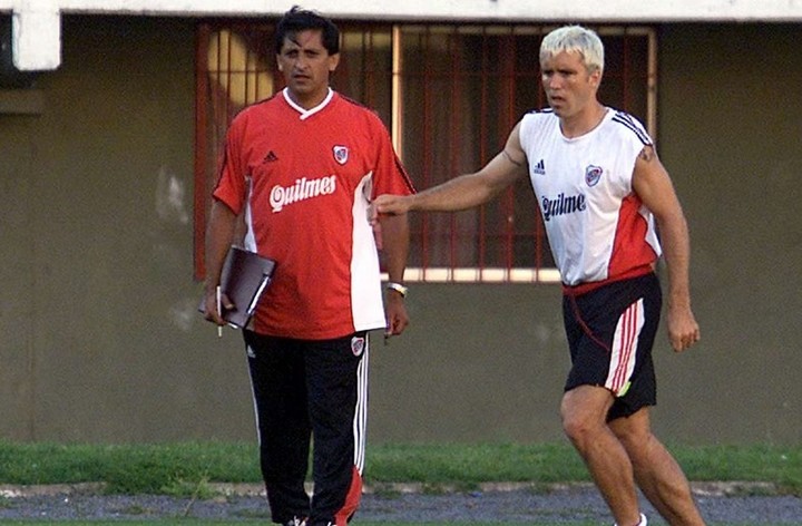 Coudet y Ramón Díaz, juntos en River.