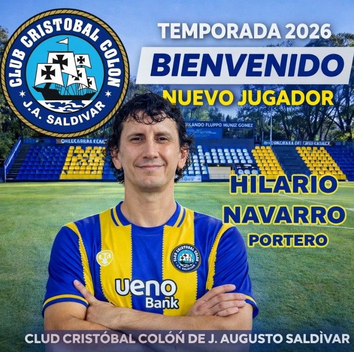 La presentación de Hilario  Club Cristóbal Colón de Ñemby. (Foto, Instagram: @clubcristobalcolon_oficial)