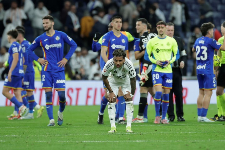 Rodrygo en el Bernabéu. (foto: EFE) 