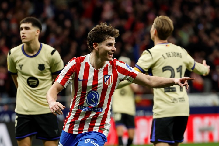 Julián festeja su gol en la ida (EFE).