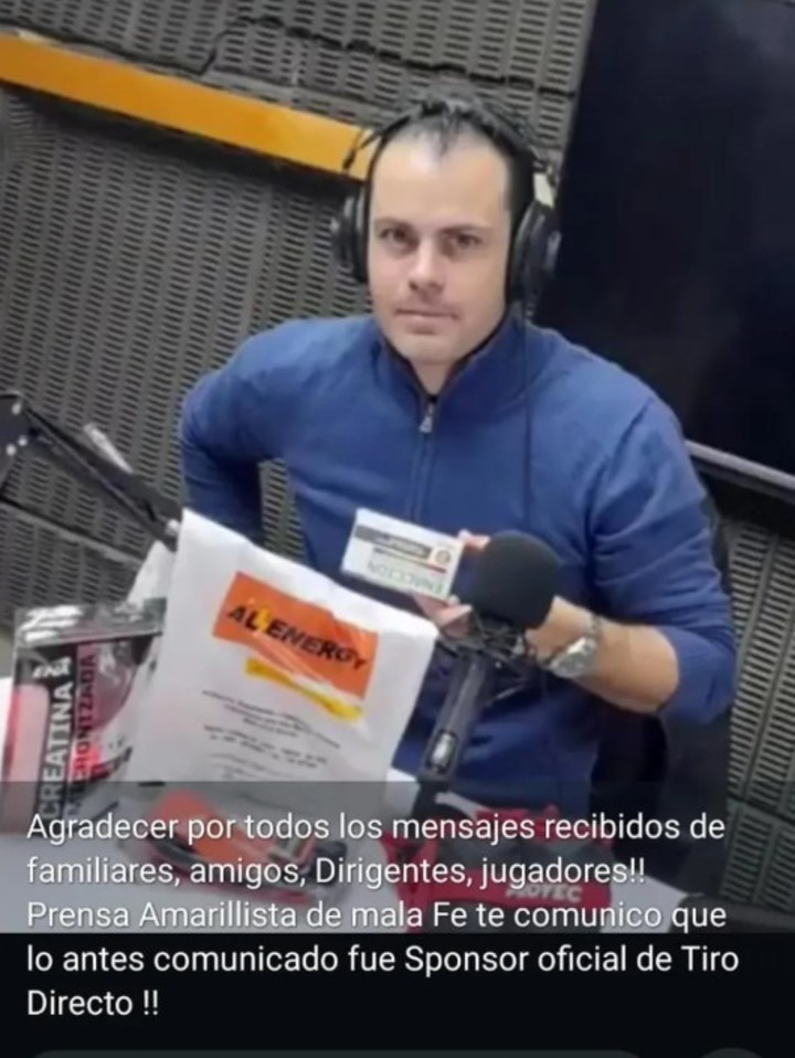 El posteo de Ejarque para asegurar que los ingresos fueron por publicidad.
