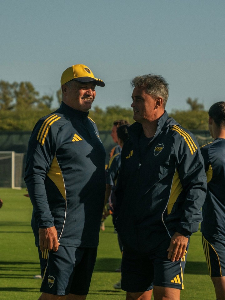 Blas Giunta y Diego Soñora, coordinadores de las Inferiores de Boca (@BocaPredio).