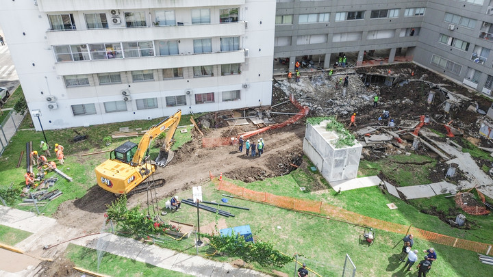 Así está hoy la zona del derrumbe (López Claro). 