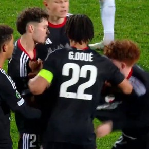 La noche terminó mal para el Colo Barco: el gesto que desató una pelea con uno de sus compañeros del Racing de Estrasburgo
