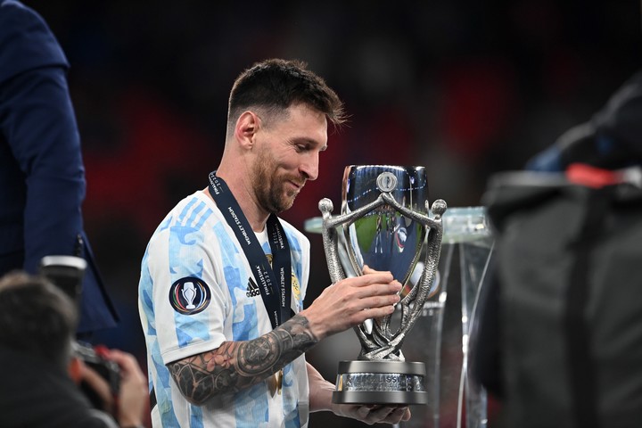 Messi en la Finalissima. (foto: EFE)