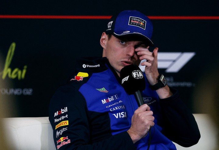 El piloto de Red Bull, Verstappen, en conferencia previo al GP de China. REUTERS.