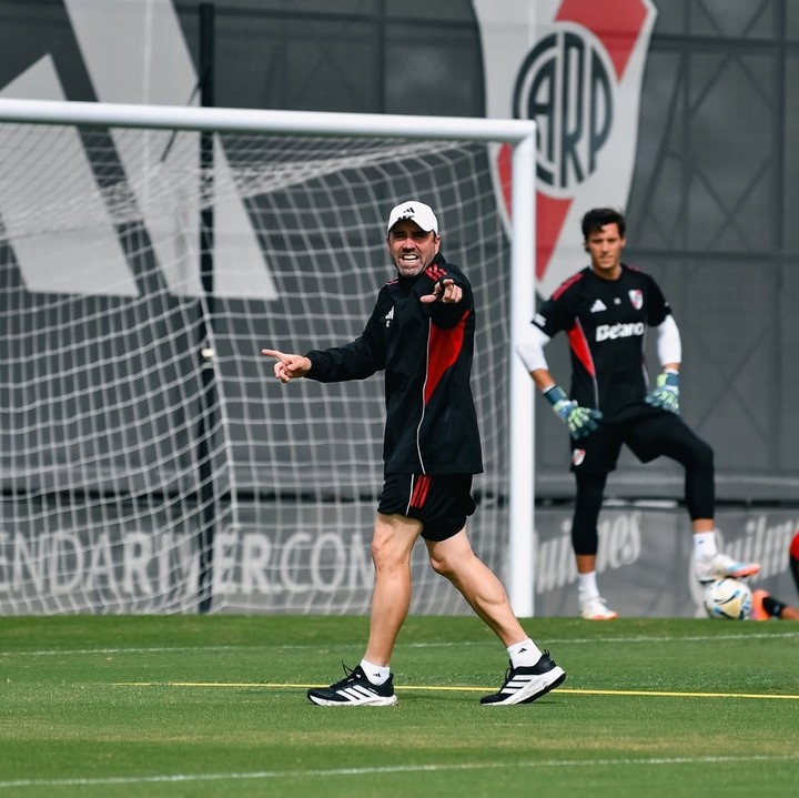 Coudet en pleno entrenamiento (Prensa River).