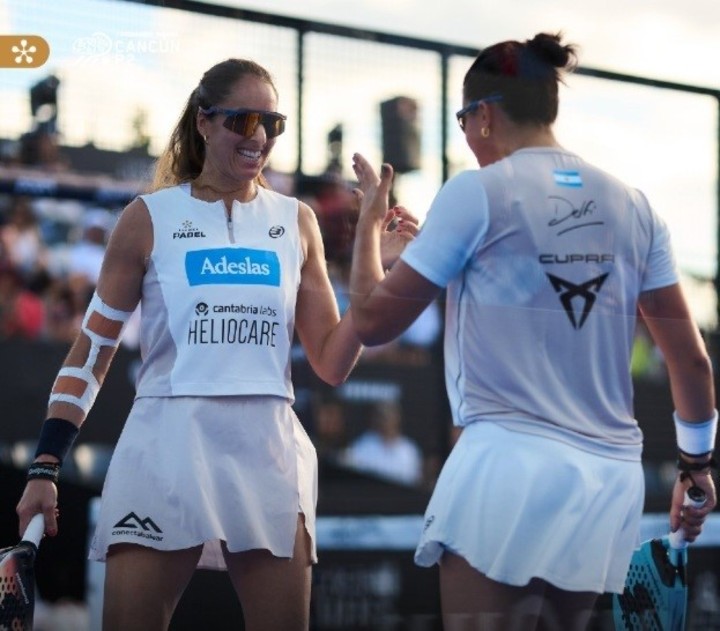 Gemma Triay y Delfina Brea se consagraron campeonas del P2 de Cancún tras vencer en la final.
(@premierpadel en X).