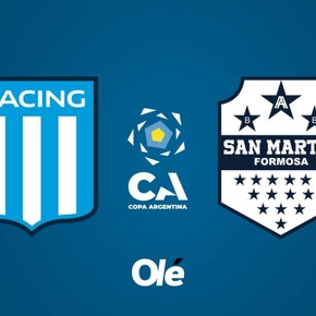 Racing vs. San Martín de Formosa, por la Copa Argentina: hora, cómo ver y probables formaciones