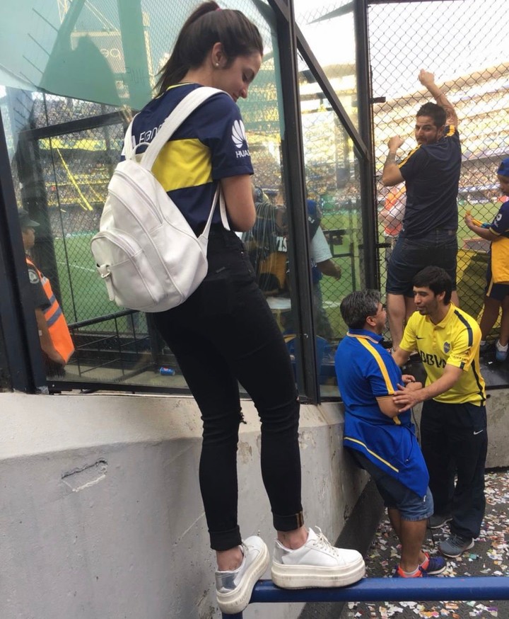 Tamara Rojas, en la Bombonera durante la década pasada.