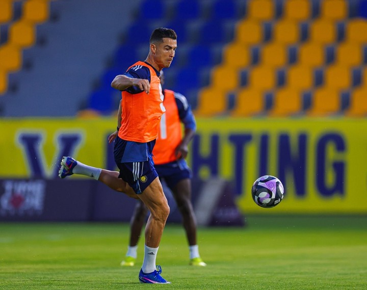 La vuelta del astro portugues a los entrenamientos con Al Nassr. (@Cristiano)