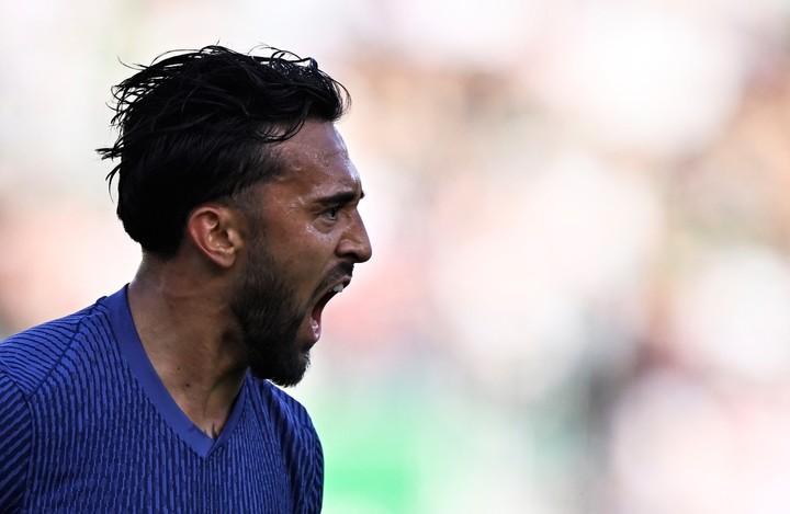 El festejo de Nico González ante Elche. (REUTERS/Pablo Morano)