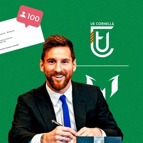 Efecto Messi: la explosión del UE Cornellá en redes sociales y el orgullo de su DT
