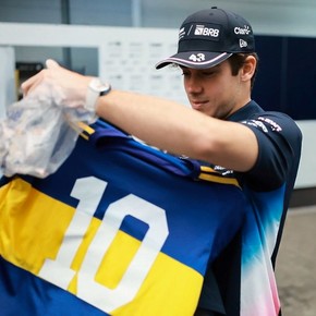 El festejo de Franco Colapinto tras la victoria de Boca ante River