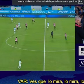 Video: el audio del VAR en la expulsión del Toto Fernández en Racing