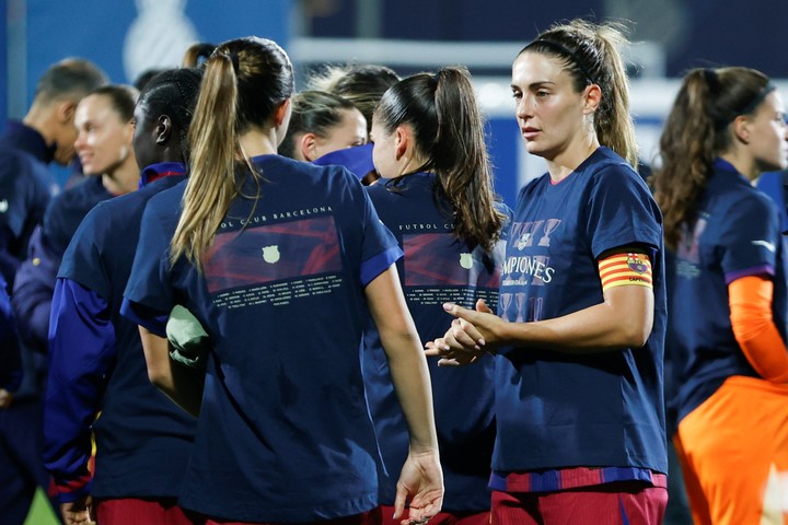 Alexia Putellas tras la victoria ante Espanyol y la consagración de la Liga F (EFE/Quique García)
