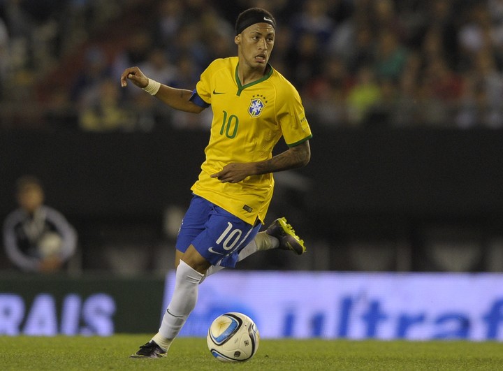 Neymar en su último partido en la Argentina. (Foto: AFP)
