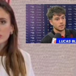 El cruce que tuvieron Morena Beltrán y Lucas Blondel al aire tras el empate de Huracán