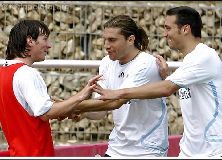 Messi Cufre y Scaloni