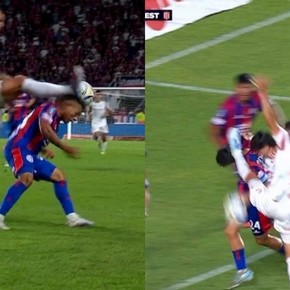 Tremendas patadas en San Lorenzo-Estudiantes: una expulsión y otra que debió ser