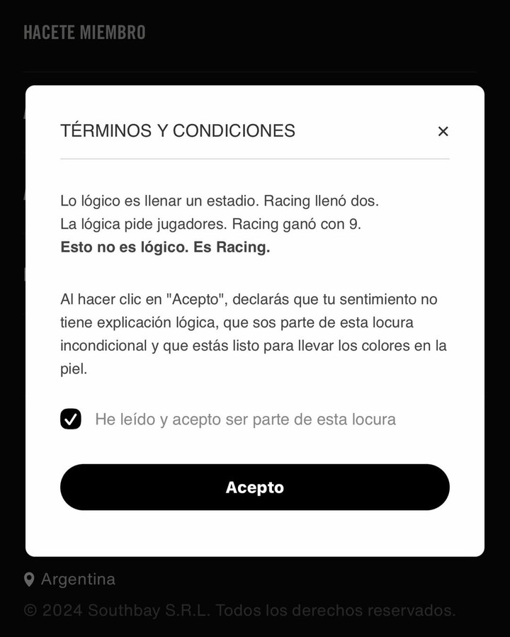 Los nuevos términos y condiciones de la Acadé.