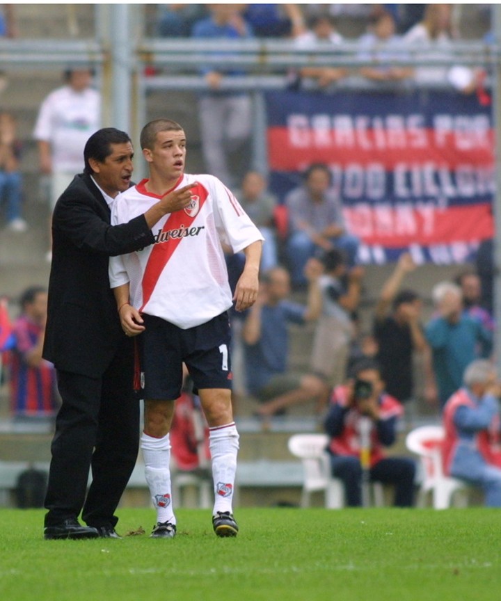 D'Alessandro en River con Ramón Díaz.