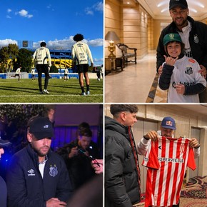 Furor por Neymar en Buenos Aires: práctica en Casa Amarilla, la foto con un jugador de River y el cariño de la gente