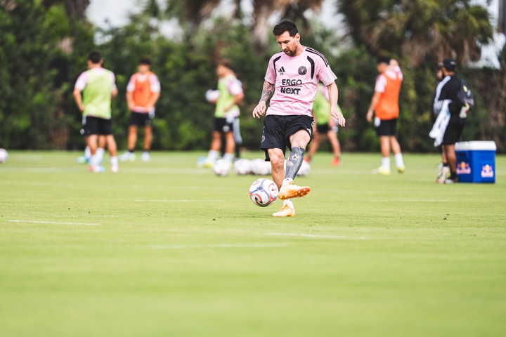 Lionel Messi en la práctica de Inter Miami. (Foto: Prensa Inter Miami)