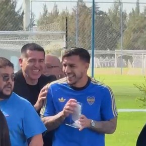 Riquelme en la presentación del Súper: buena onda, las risas con Paredes y "que gane el que juegue mejor"