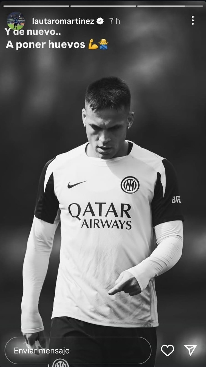 El mensaje de Lautaro Martínez en sus redes sociales. (IG)