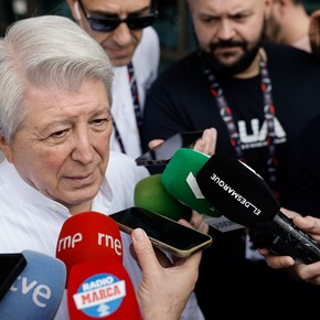 El presidente del Atlético de Madrid calentó la previa del partido ante el Arsenal: “No me da miedo nada”