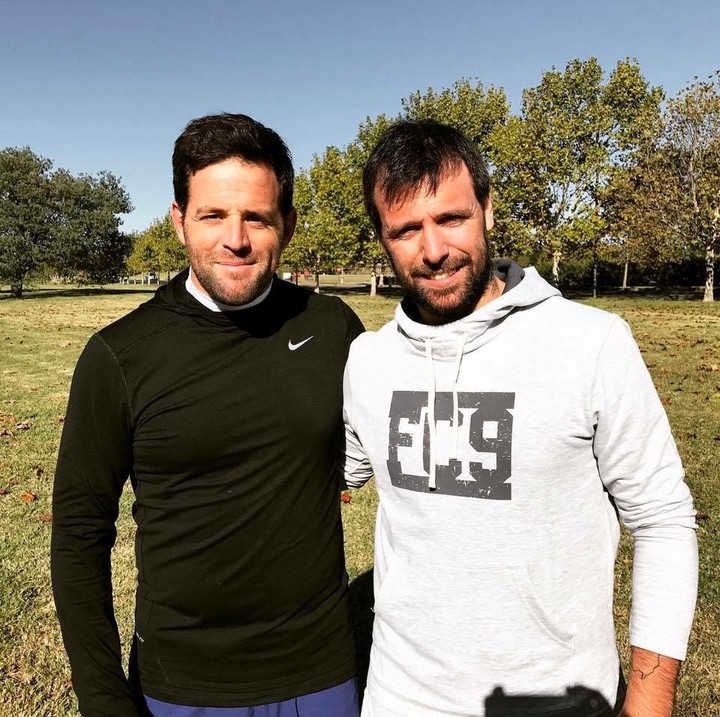 Con Fernando Cavenaghi.