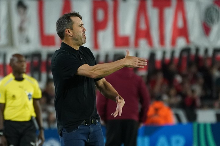 El Chacho Coudet no perdió desde que llegó a River. (Foto Juano Tesone)