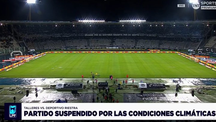 TNT anunció que el partido estaba suspendido tras la declaración de Echenique.