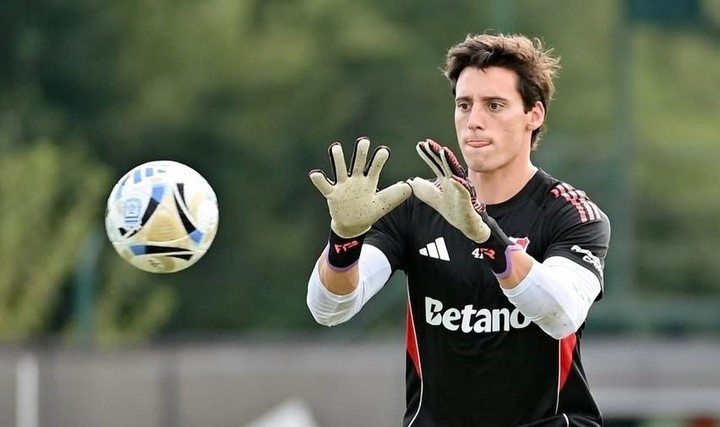 Santiago Beltrán, el dueño del arco de River. Foto: prensa River