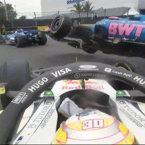 Tremendo accidente: Liam Lawson chocó a Pierre Gasly y lo dejó afuera en Miami