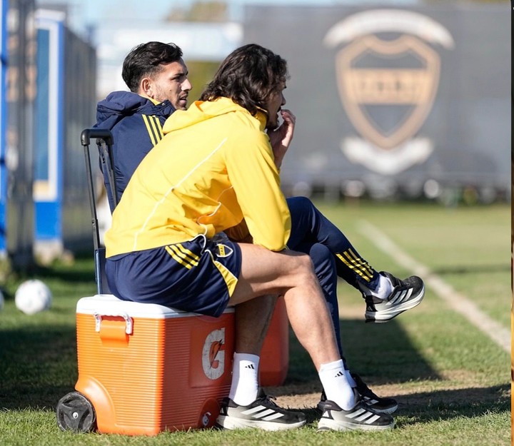 Boca Leandro Paredes Edinson Cavani (Foto: Prensa Boca)