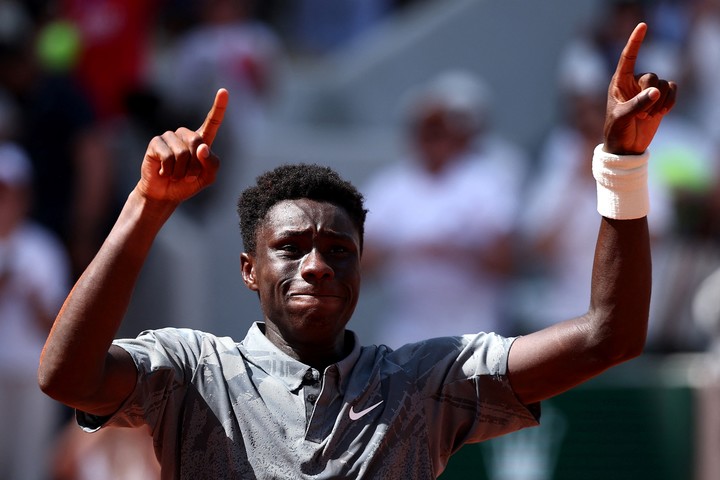 Moise Kouame tras ganarle a Daniel Vallejo (Reuters).