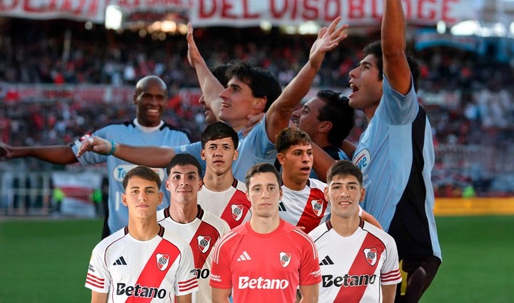 Los pibitos de River ante Belgrano.