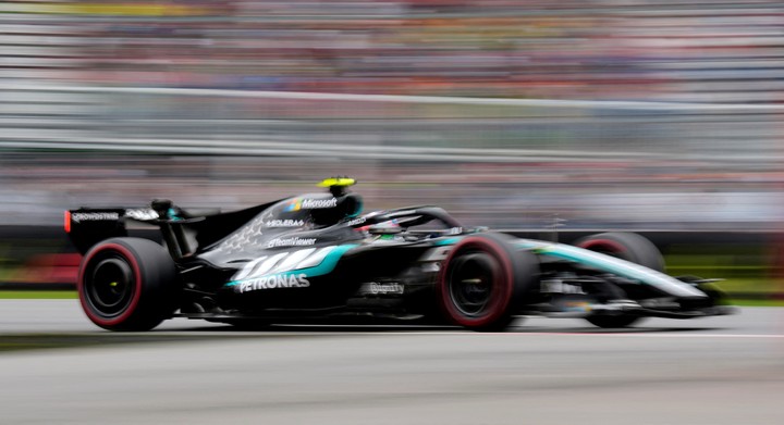 El Mercedes de Kimi Antonelli, con el que se impuso este domingo en el Gran Premio de Canadá.
(REUTERS)