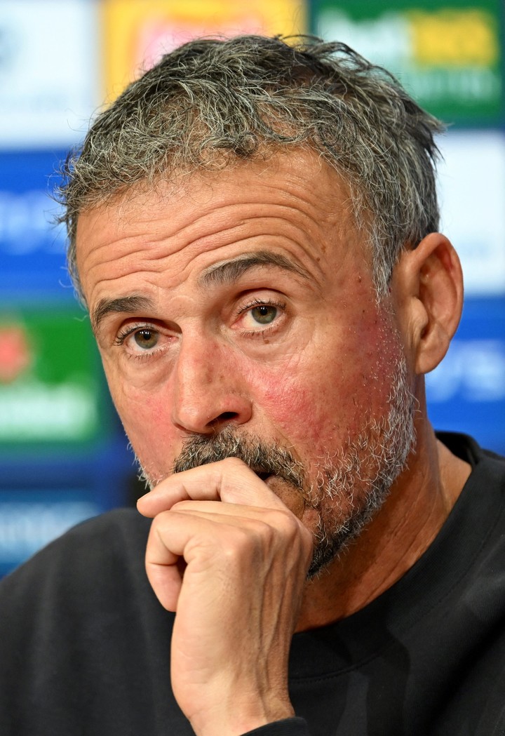 Luis Enrique en la conferencia de prensa. (REUTERS/Angelika Warmuth)
