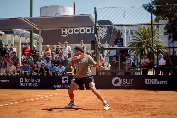 Facundo Díaz Acosta en el challenger de Tigre II. (Prensa AAT)