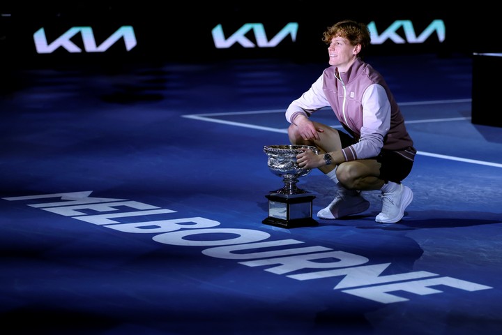 Sinner en Australia 2024, el último nuevo campeón de Grand Slam hasta junio.
