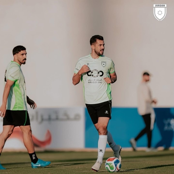 Saed Al-Rosan se entrena con Jordania a un mes del choque ante la Argentina.