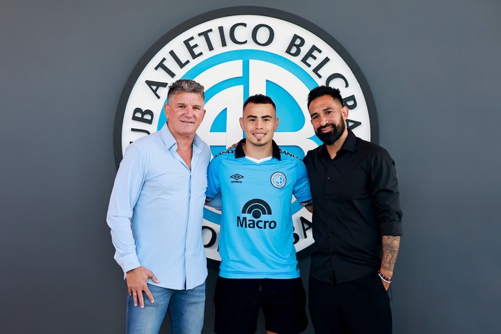 Luifa con el Chino Zelarayán. 
(Foto: Prensa Belgrano).