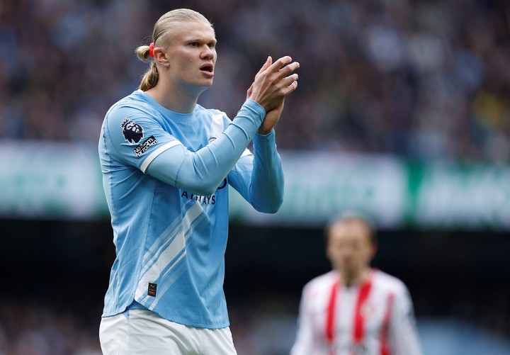 Haaland, la figura del Manchester City (Reuters).